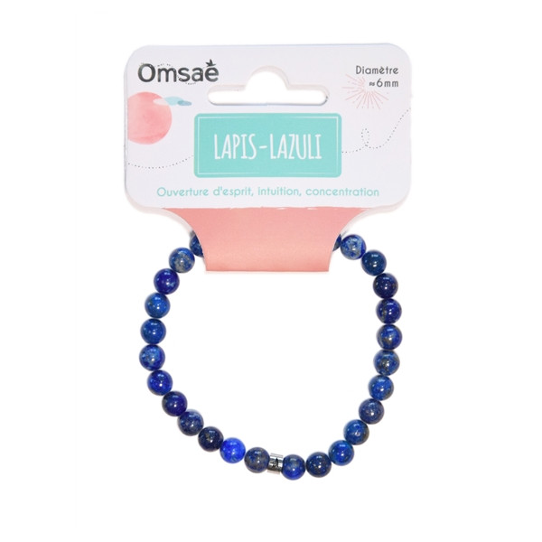 Bracelet Lapis-Lazuli Perles rondes 6 mm