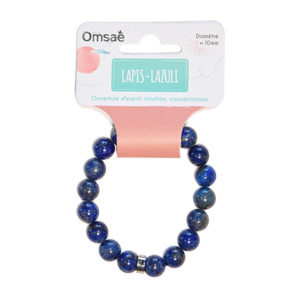Bracelet Lapis-Lazuli Perles rondes 10 mm