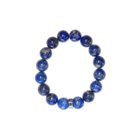 Bracelet Lapis-Lazuli Perles rondes 12 mm