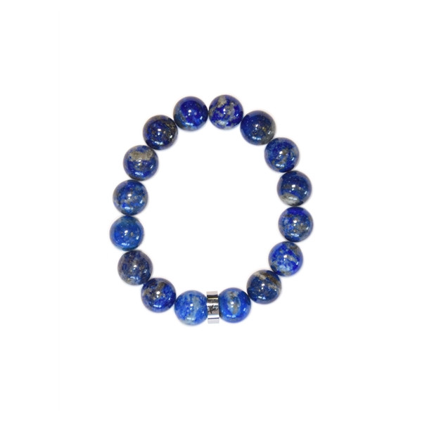Bracelet Lapis-Lazuli Perles rondes 12 mm