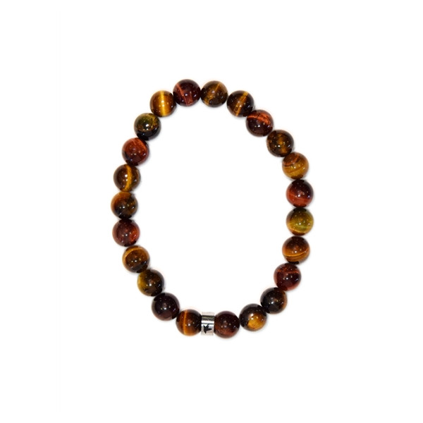 Bracelet Mix Oeil de Tigre de Taureau et de Faucon Perles rondes 8 mm
