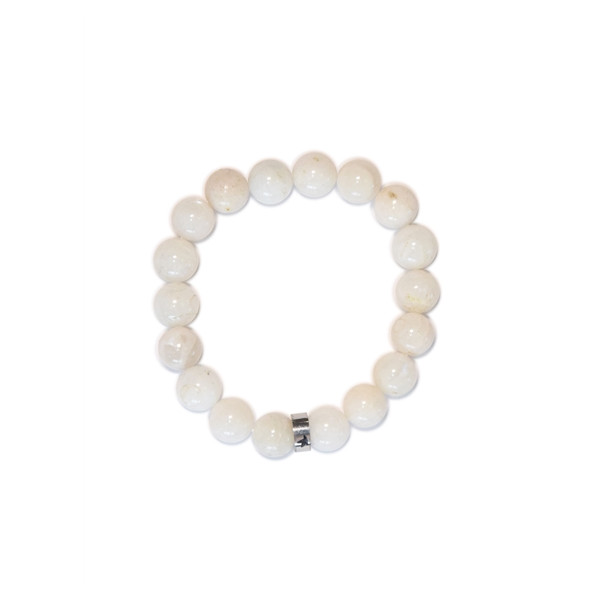Bracelet Pierre de Lune Perles rondes 10 mm
