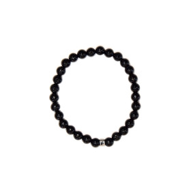Bracelet Onyx Perles rondes 6 mm