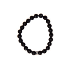 Bracelet Onyx Perles rondes 8 mm