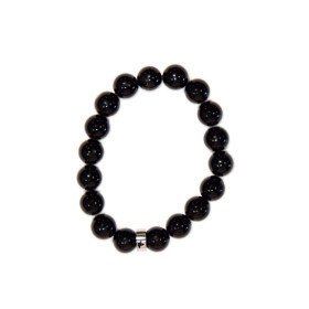 Bracelet Onyx Perles rondes 10 mm
