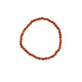 Bracelet Jaspe Rouge Perles rondes 4 mm