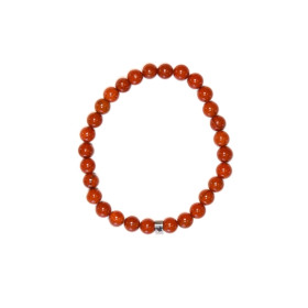 Bracelet Jaspe Rouge Perles rondes 6 mm