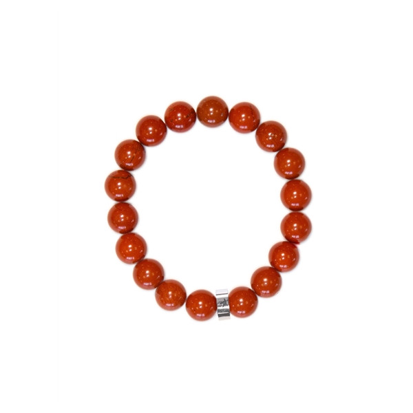 Bracelet Jaspe Rouge Perles rondes 10 mm