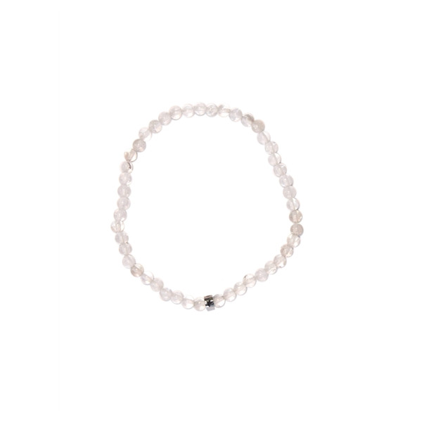 Bracelet Cristal de Roche Perles rondes 4 mm