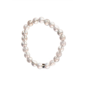 Bracelet Cristal de Roche Perles rondes 8 mm