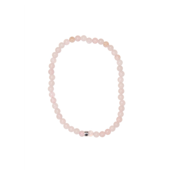 Bracelet Quartz Rose Perles rondes 4 mm