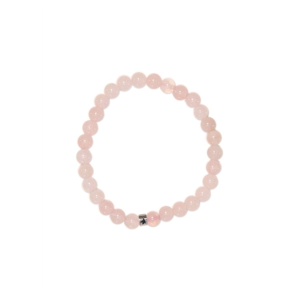 Bracelet Quartz Rose Perles rondes 6 mm