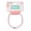 Bracelet Quartz Rose Perles rondes 8 mm