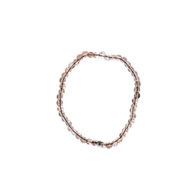 Bracelet Quartz Fumé Perles rondes 4 mm
