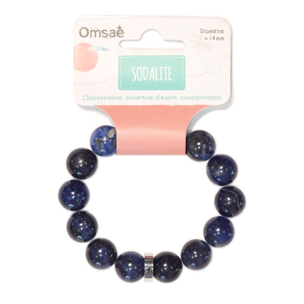 Bracelet Sodalite Perles rondes 14 mm