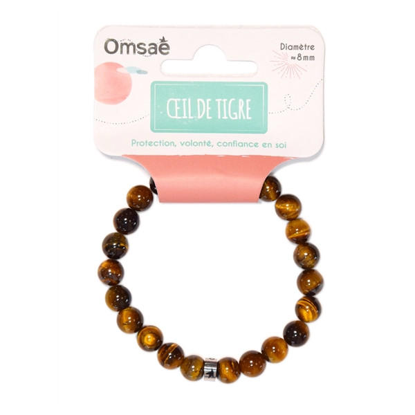 Bracelet Oeil de Tigre Perles rondes 8 mm