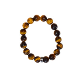 Bracelet Oeil de Tigre Perles rondes 10 mm