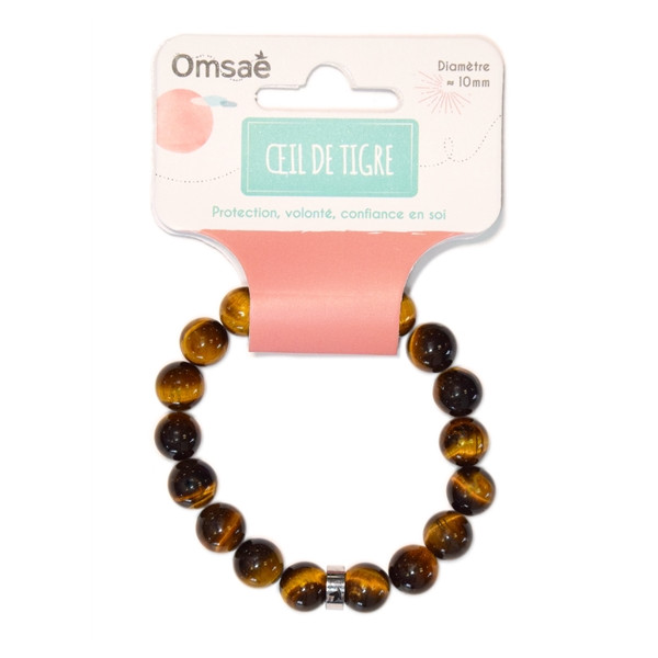 Bracelet Oeil de Tigre Perles rondes 10 mm