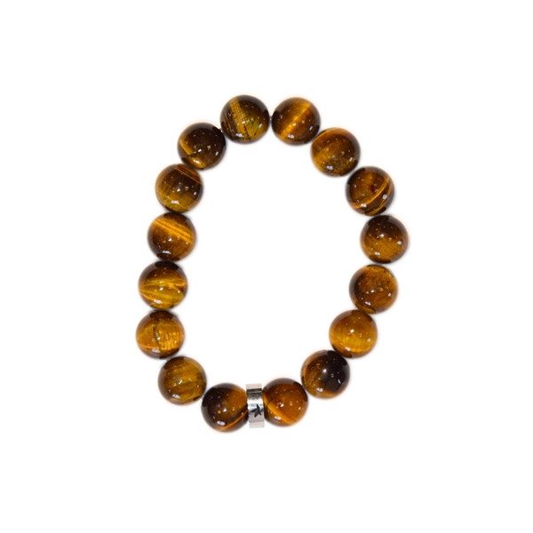 Bracelet Oeil de Tigre Perles rondes 12 mm