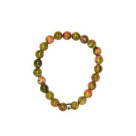 Bracelet Unakite Perles rondes 8 mm