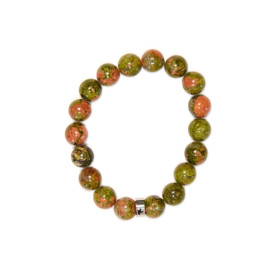 Bracelet Unakite Perles rondes 10 mm