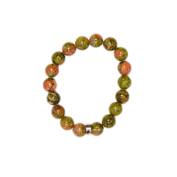 Bracelet Unakite Perles rondes 10 mm