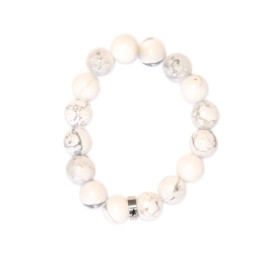 Bracelet Magnésite Perles rondes 12 mm