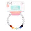 Bracelet 7 Chakras Cristal de Roche Perles rondes 8 mm