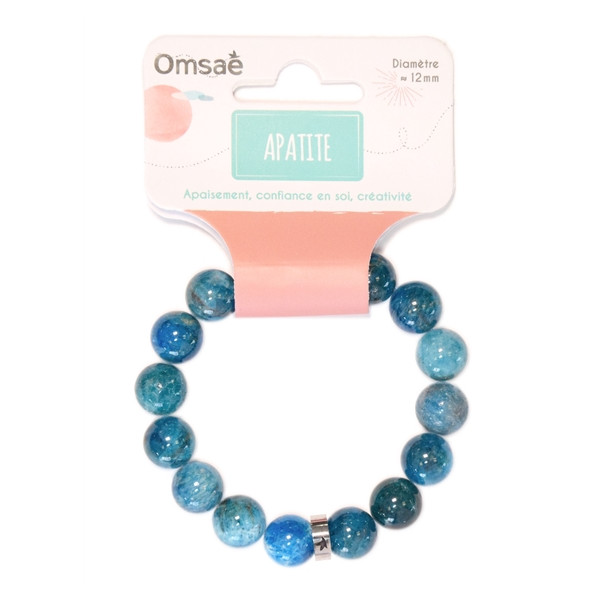 Bracelet Apatite Perles rondes 12 mm