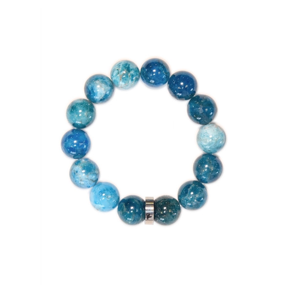 Bracelet Apatite Perles rondes 14 mm