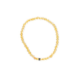 Bracelet Citrine Perles rondes 4 mm