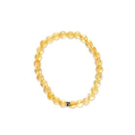 Bracelet Citrine Perles rondes 6 mm