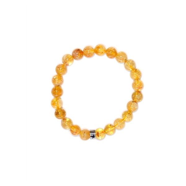 Bracelet Citrine Perles rondes 8 mm