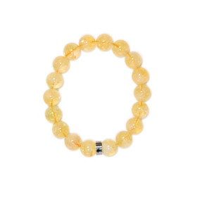 Bracelet Citrine Perles rondes 10 mm