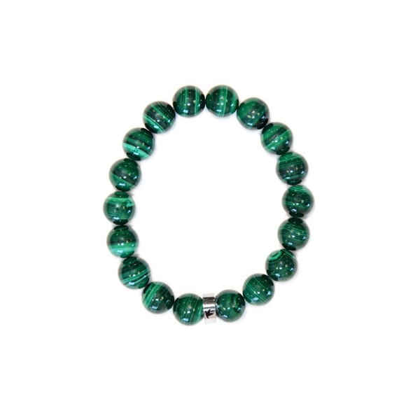 Bracelet Malachite Perles Rondes 10 mm