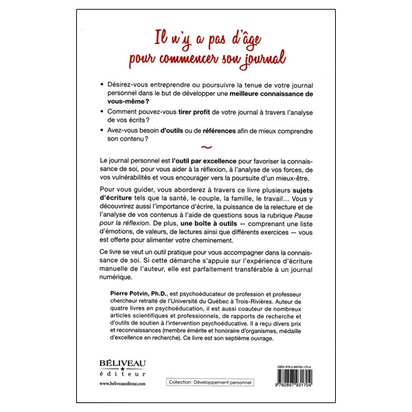 Mon journal personnel - Un outil pour mieux se connaître à tout âge