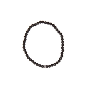 Bracelet Obsidienne Noire Perles rondes 4 mm