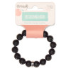 Bracelet Obsidienne Noire Perles rondes 12 mm