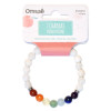 Bracelet 7 Chakras Pierre de lune Perles rondes 8 mm
