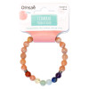 Bracelet 7 Chakras Pierre de soleil Perles rondes 8 mm