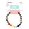 Bracelet 7 Chakras Labradorite Perles rondes 8 mm