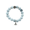 Bracelet Magnésite Perles rondes 10 mm Breloque Yoga Lotus