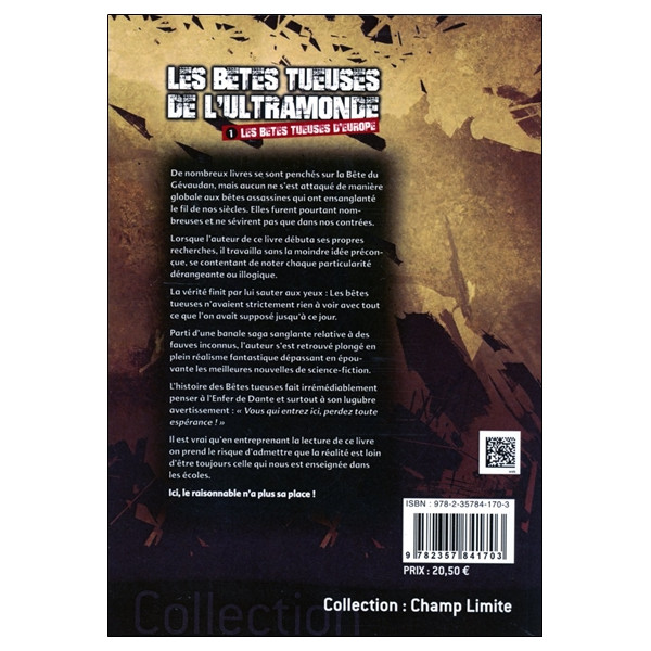 Les bêtes tueuses de l'ultramonde - Tome 1 : Les bêtes tueuses d'Europe