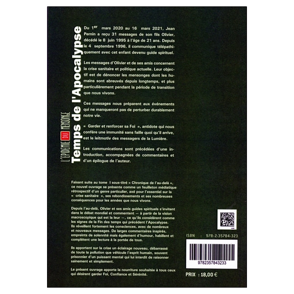 L'épidémie du mensonge Tome 2 - Temps de l'Apocalypse
