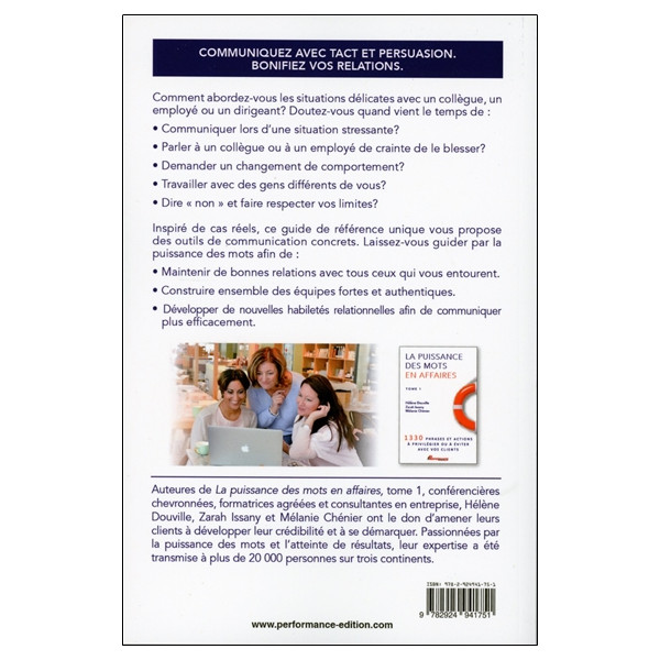 La puissance des mots dans votre entreprise Tome 2 - 1650 phrases et actions à privilégier ou à éviter avec vos collègues, emplo