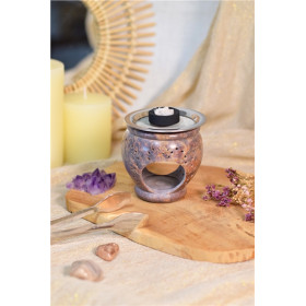 Brûle-encens 2 en 1 en Stéatite