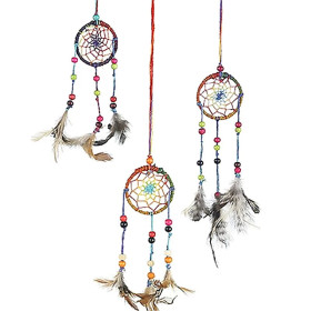 Capteur de rêves en chanvre arc en ciel XS -- 5.5x20 cm