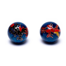 Boules de santé Qi Gong Phénix dragon bleu -- 3.5 cm