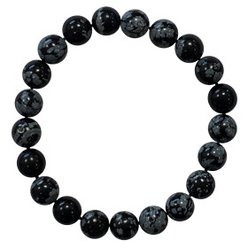obsidienne neige 8mm