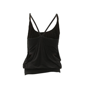 Yoga top Zen sans couture coton bio noir S-M -- 171g